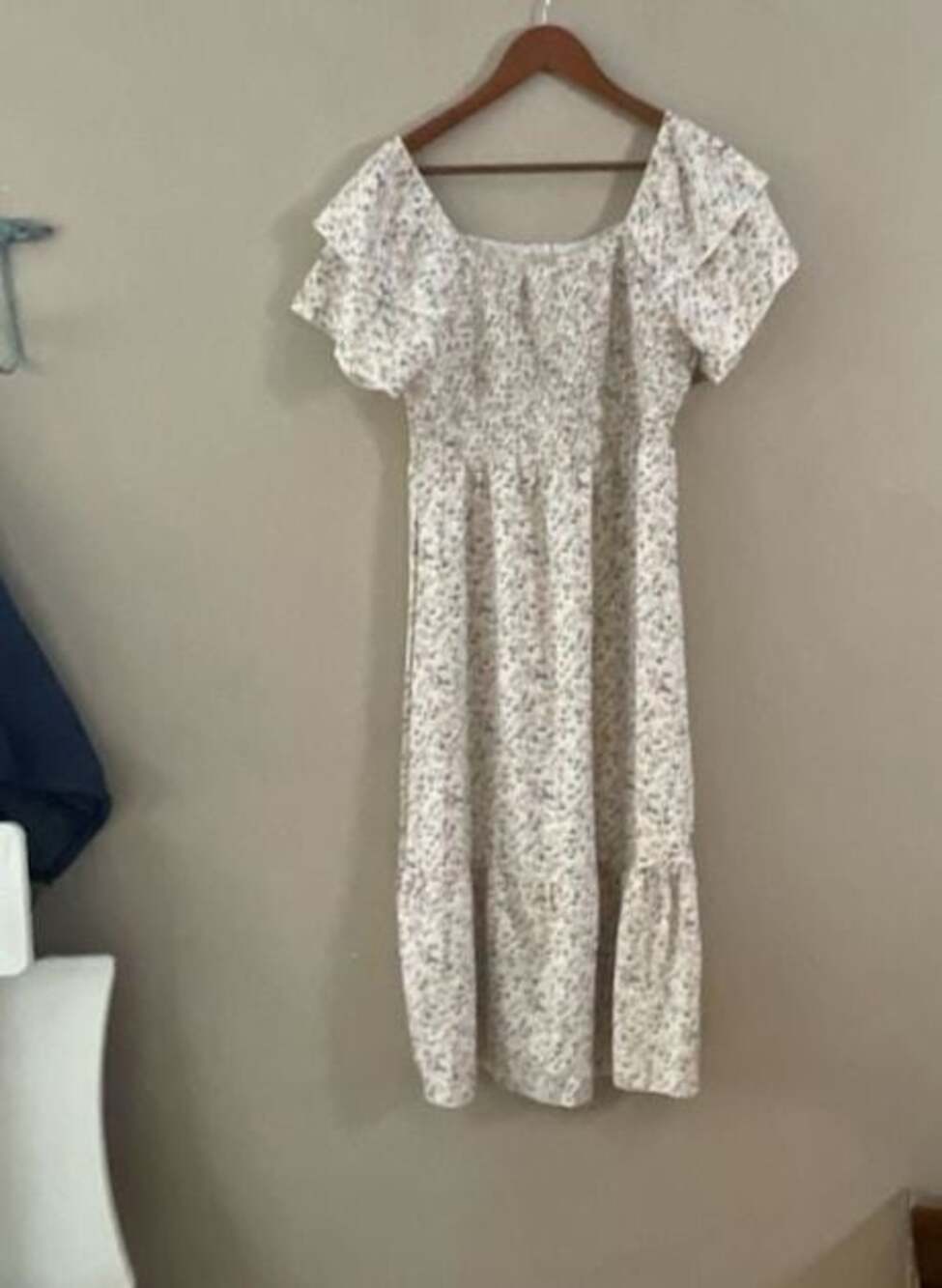 Summer Fun Floral Smocked Midi Dress with Flutter Sleeves